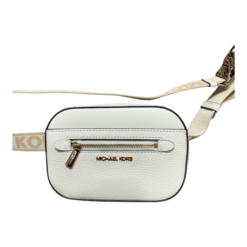 Michael Kors - EC - White Belt Bag with Gold Accents